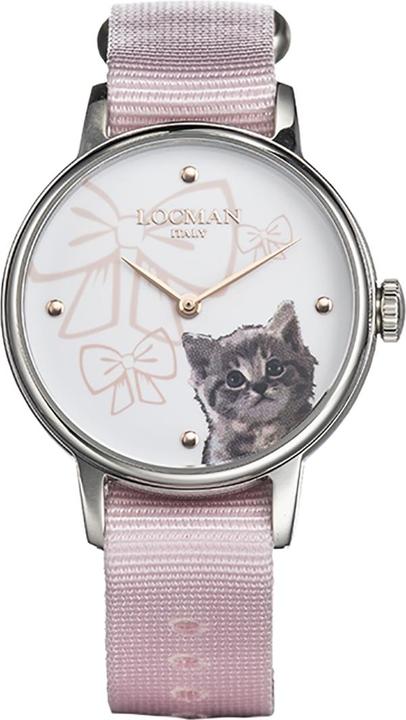 Produktbild Locman Italy Damenuhr 1960 Fantasy Cat Ref. F253A08S-00WHGA1NP (Analoguhr, 32 mm)
