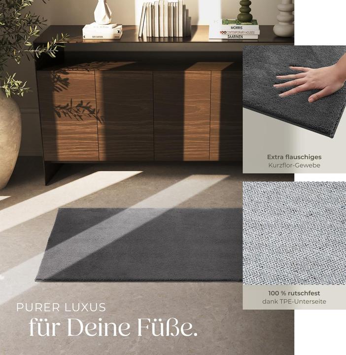 Produktbild tectake Kurzflorteppich Soft Zone (80 x 150 cm)
