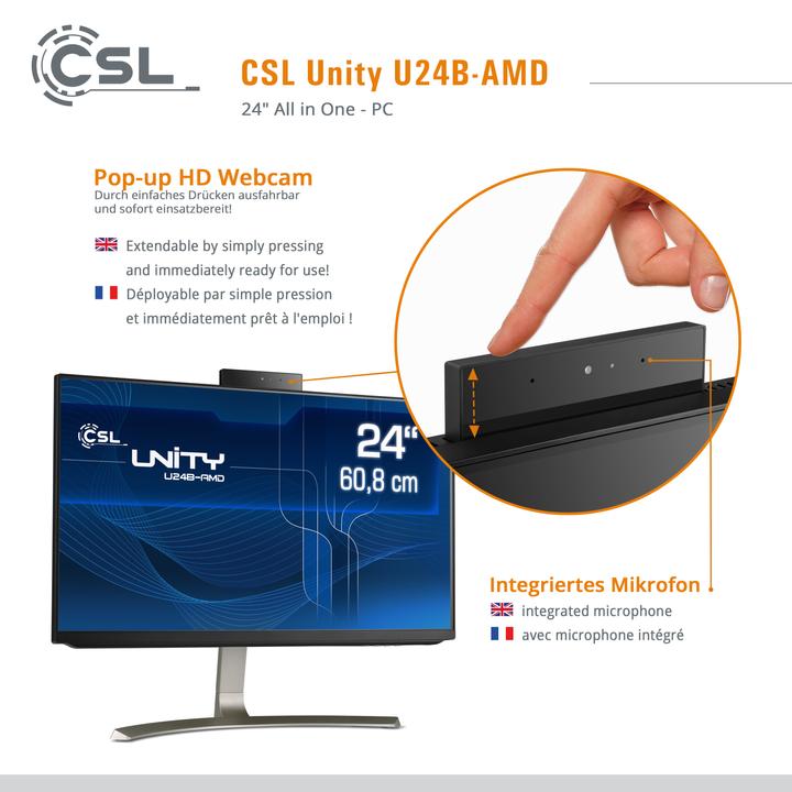 Produktbild CSL AIO Unity U24B-AMD (AMD Ryzen 5 5600G, 16 GB, 1000 GB, AMD Radeon Graphics)