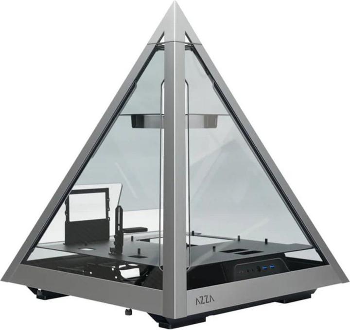 Azza Pyramid 804L, caisson de banc/spectacle (gris/noir, verre trempé)