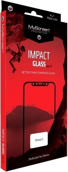 Actual product image MyScreen Protector impact glass edge 3D X/XS combination antiCRASH film and HybridGLASS scratch resistant 6H d (1 Piece, Apple iPhone X)