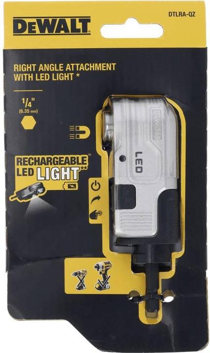 Immagine prodotto DeWalt Attacco angolare 1/4Z con LED DTLRA-QZ