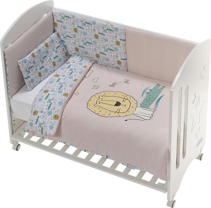 Image du produit Don Algodon SET 3 PIECES. GRAND LIT ENFANT 70X140 : COUETTE+NID+OREILLER - COTON JERSEY- - ROSE (70 x 140 cm)