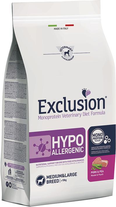 Immagine prodotto Exclusion Maiale ipoallergenico e pisello di razza media/grande (Adulto, 1 pz., 12000 g)