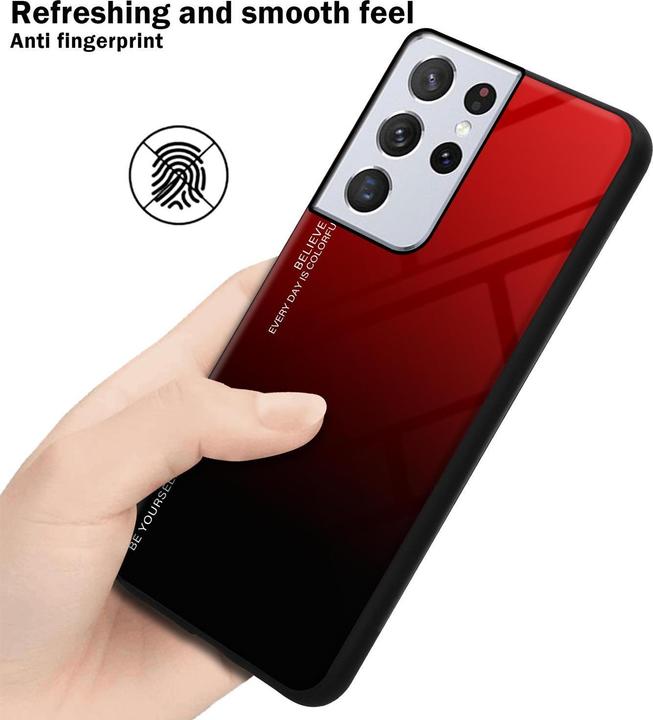 Produktbild Cadorabo TPU 2 Farben Glas Cover (Samsung Galaxy S21 Ultra)