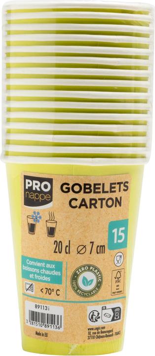 Actual product image PROnappe 15 disposable coffee cups 200.0 ml (15 x)