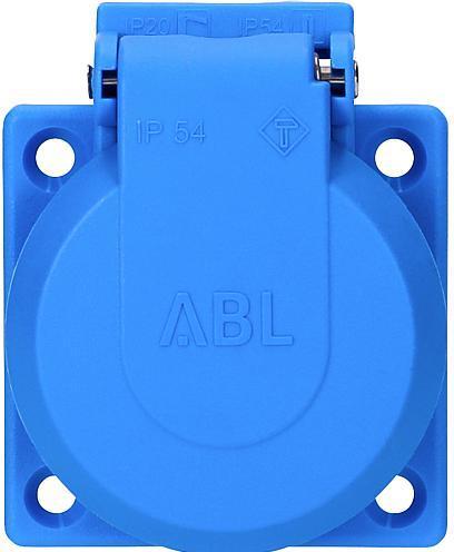 Actual product image ABL SCHUKO socket outlet, blue, IP54, with screw connection