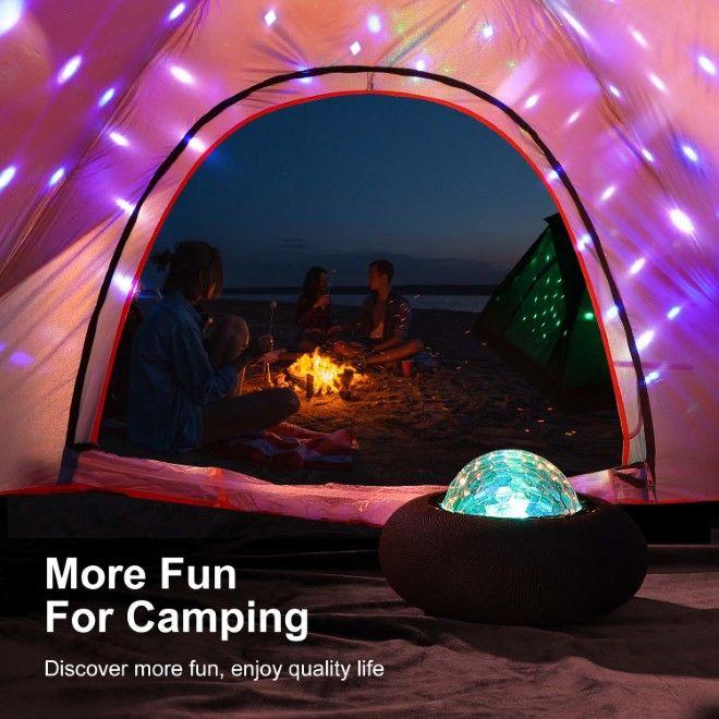 Actual product image Joyroom JR-MS02 Maya Series RGB Wireless Speaker Black (8 h, Rechargeable battery operated)