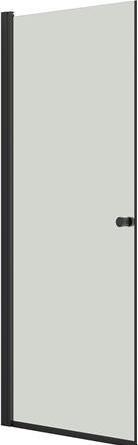 Produktbild Dansani brusedør 200 x 87-89 cm sort/klart glas