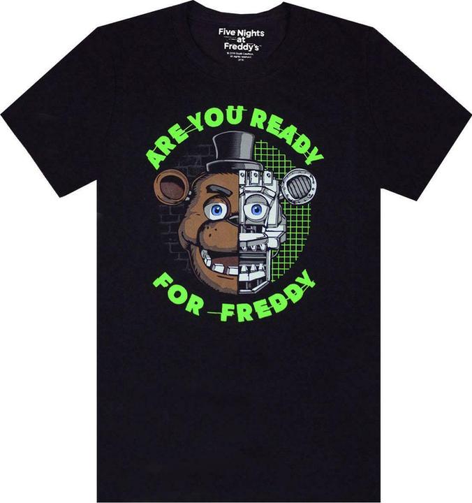 Actual product image Five Nights At Freddys Boys Are You Ready For Freddy T-Shirt (158, 164)