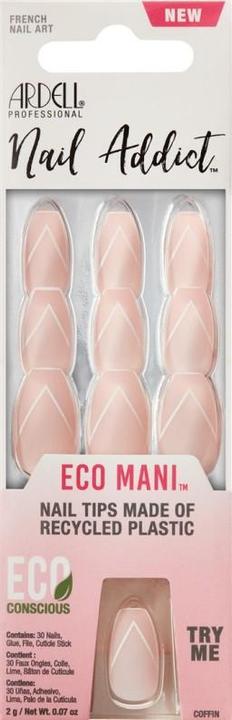 Ardell Nail Addict Eco Mani Nail Art 30 Stk (Kunstnägel, Nude)