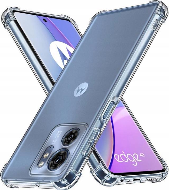 Actual product image Screenguard Motorola Edge 40 Cover Crystal Soft Airbag Bumper (Motorola Edge 40)