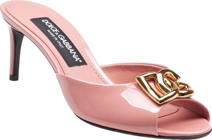Dolce & Gabbana keira sandal in patent leather pink color