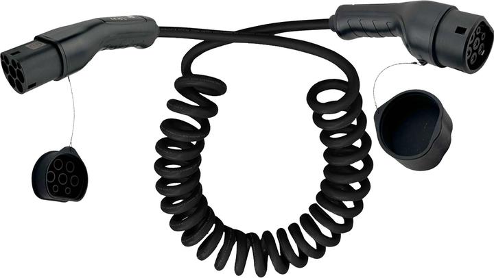 InLine EV spiral car charging cable 22kW type 2 (Type 2, 22 kW, 32 A, 5 m)