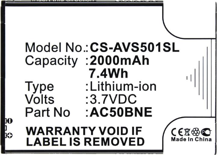 Image du produit AGI 37320 - Batterie - Archos - 50B Neon - noir - Lithium-ion (Li-Ion) - 2000 mAh