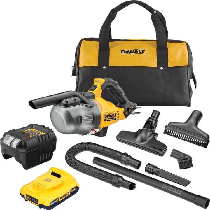 Actual product image DeWalt DCV 501 LD1 Akku Stabsauger 18 V 0,7 l Staubklasse L + 1x Akku 2,0 Ah + Ladegerät (Wet dry vacuum cleaner)