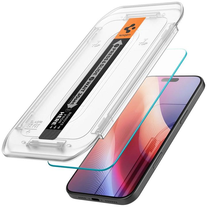 Spigen Glas.TR iPhone 16 Pro "EZ FIT" clear szkło hartowane AGL07935 (1 Piece, Apple iPhone 16 Pro)