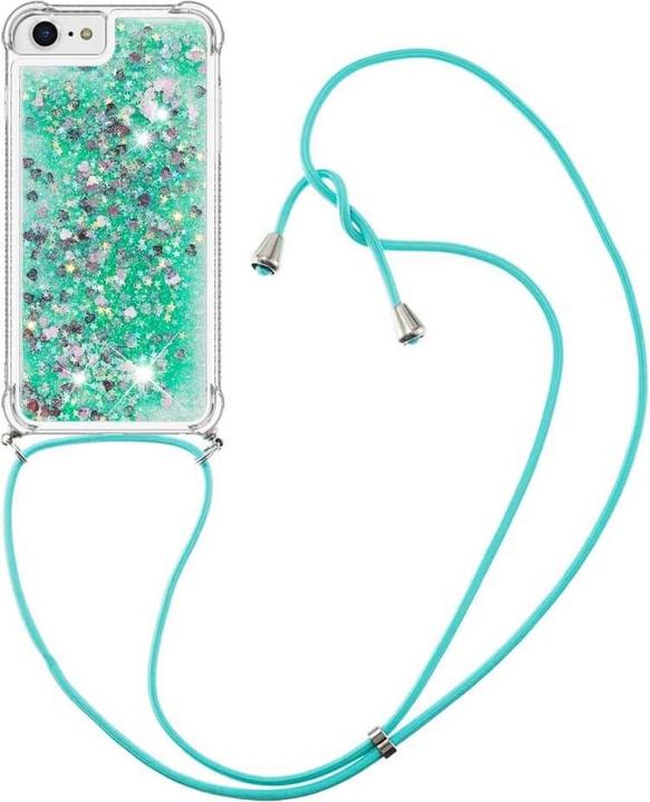 Actual product image Cover-Discount iPhone SE / 8 / 7 - glitter case with lanyard turquoise (Apple iPhone 7, Apple iPhone 8, Apple iPhone SE (2nd Gen))