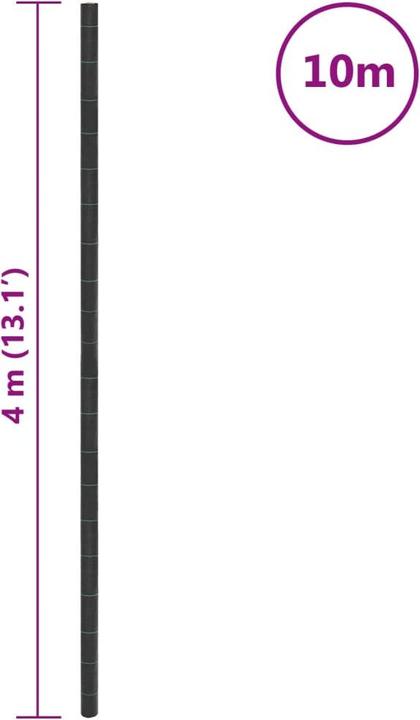 Produktbild VidaXL Unkrautvlies Gartenvlies Bodengewebe Unkrautfolie Schwarz 4x10m PP