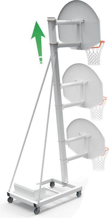 Sporti Testa fissa per canestro da basket altezza 2.60m offset 0.60