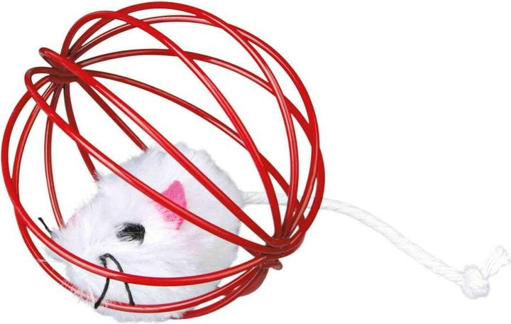 Immagine prodotto Trixie Topo di peluche in palla a reticolo D=6cm (Gatto di peluche)