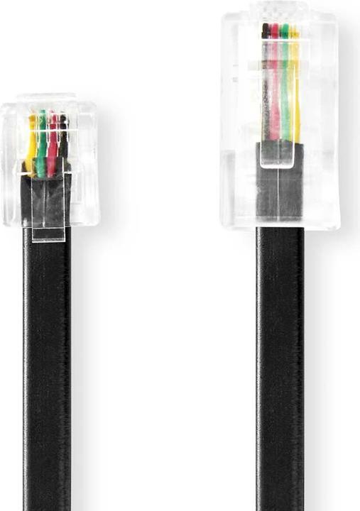 Produktbild Nedis Telefon-Verlängerungskabel | RJ11 Stecker | RJ45 Stecker | 5.00 m | Kabeldesign: Flach | Besch