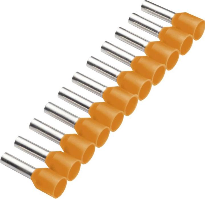 Cimco 187510 Aderendhülse 0.5 mm² Teilisoliert Orange 500 St.