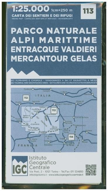 Actual product image IGC Hiking Map Alpi Marittime