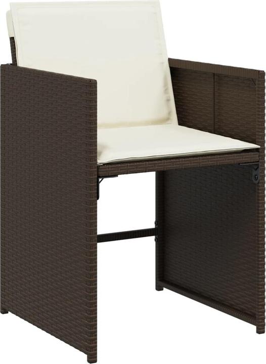 Actual product image VidaXL Garden furniture dining set garden set seating group 11-piece brown poly rattan (165 cm)