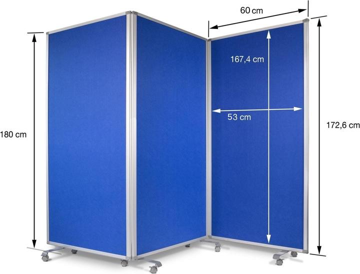 Image du produit Office Marshal Filz-Stellwand (180 x 35 x 180 cm)