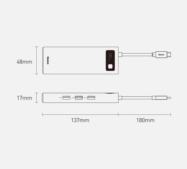 Produktbild Baseus CAHUB-CU0G (USB-C, 3 Ports)