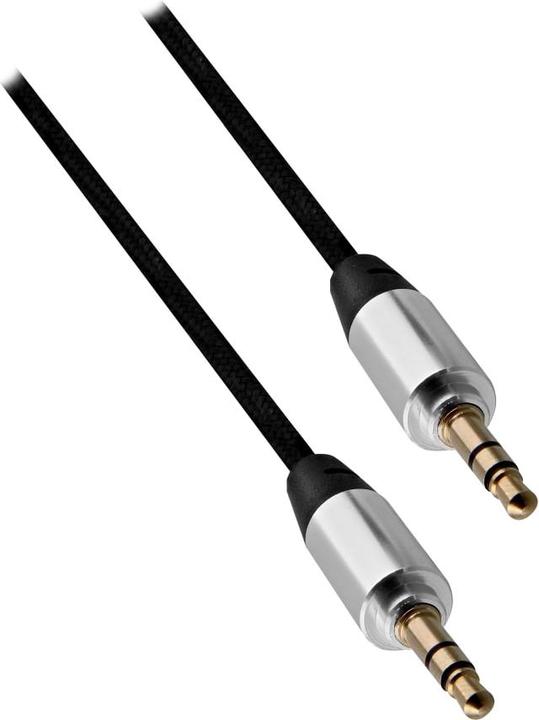 Image du produit T'nB CÂBLE AUDIO JACK 3,5MM M/M 3M (ARGENT/NOIR) (3 m, Jack 3,5 mm (AUX))