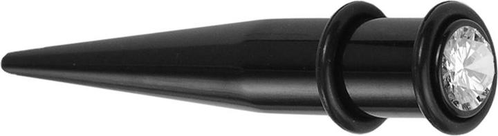 Image du produit Star Piercing Expander noir avec cristal argenté (Acrylique)