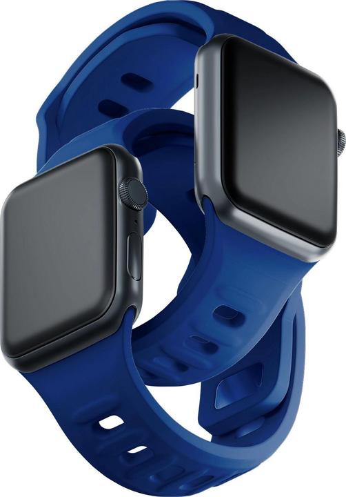 Produktbild 3MK Silicone Watch Strap Niebieski/Blue dla Apple Watch 42/44/45/49mm (Silikon, Edelstahl, 3, 4, 9, Ultra)