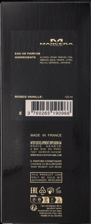 Image du produit Mancera Roses Vanille (Eau de parfum, 120 ml)