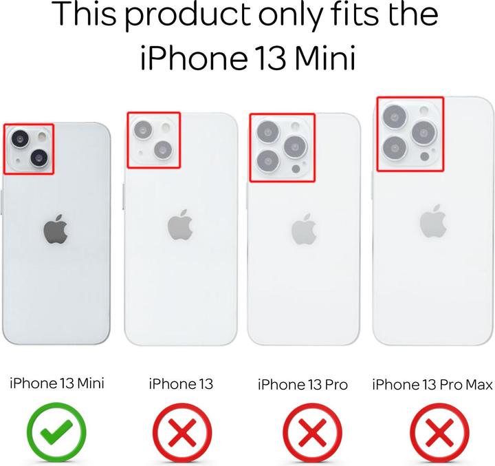 Immagine prodotto Nalia 4x vetro protettivo & 1x sagoma (4 Pezzo/i, Apple iPhone 13 mini)