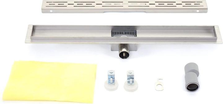 Produktbild Swisshandel24 Duschrinne 100cm Bodenablauf Abflussrinne Duschablauf, Edelstahl Siphon 50-120cm (1000 mm)