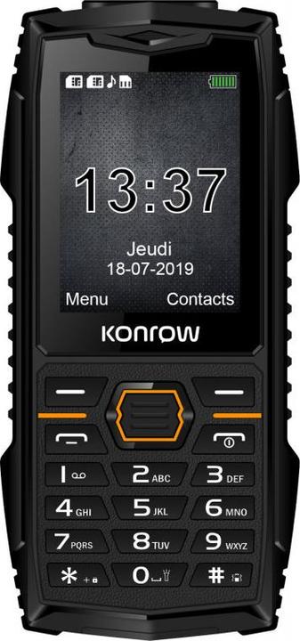 Actual product image Konrow Stone Plus - Téléphone Antichoc Certifié IP68 - 2.4" - Double Sim - Noir (2.40", 2G)