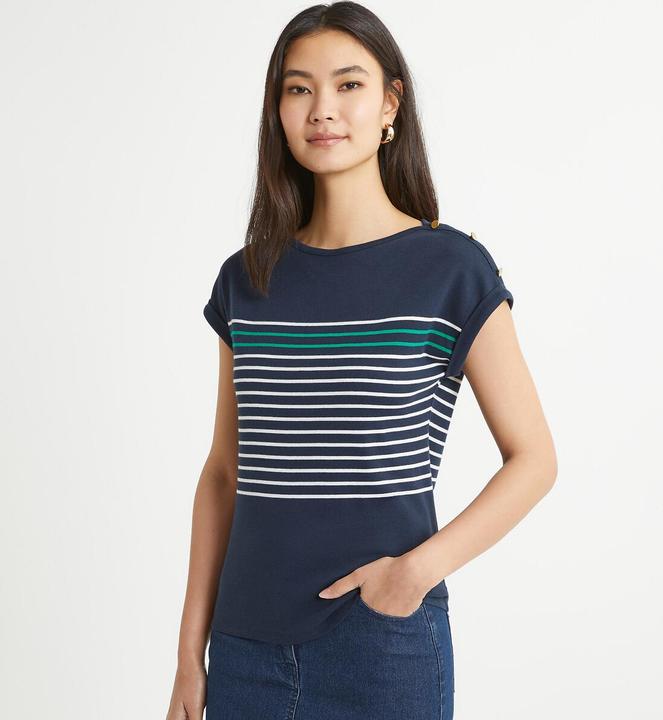 Actual product image Anne Weyburn Striped T-Shirt (40)