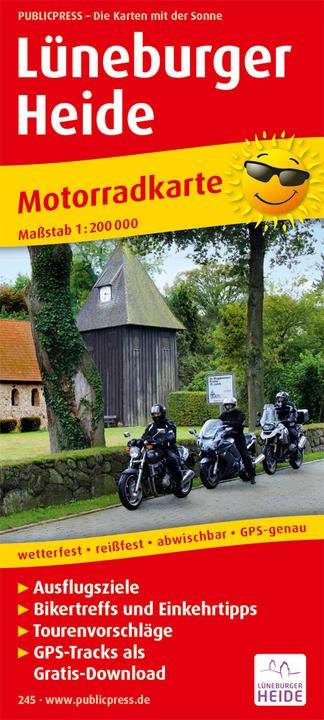 Image du produit Carte moto PublicPress Lüneburger Heide (lande de Lunebourg)