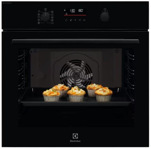 Actual product image Electrolux LOD6F77WZ SteamBake 600 Katalyse Dampfbackofen Schwarz