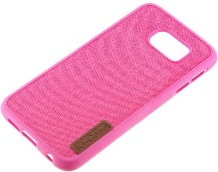 Actual product image OEM Silicone Case Textile for Samsung S6 Edge pink (Samsung Galaxy S6 Edge)