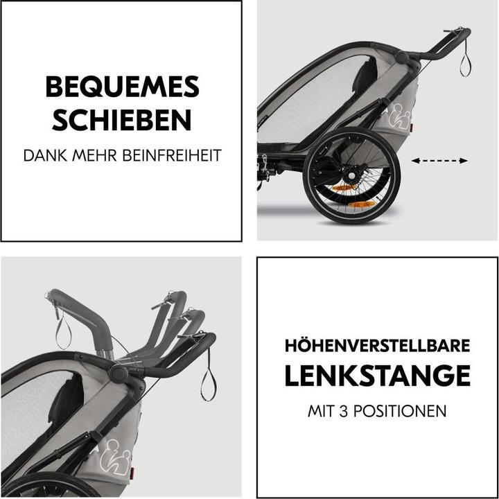 Produktbild Hauck 3in1 Fahrradanhänger Bike N Walk Duo für