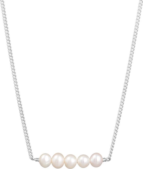 Image du produit Kuzzoi Collier hommes perles d'eau douce élégant 925 argent (Argent sterling 925, Perles de culture d'eau douce, 45 cm)