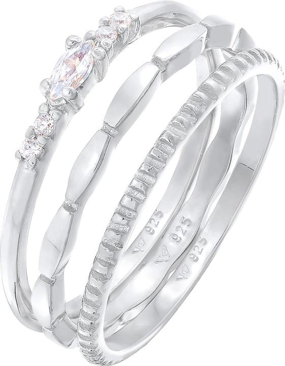 Actual product image Elli Crystal Ring, Ring Set (58, 925 Silver)