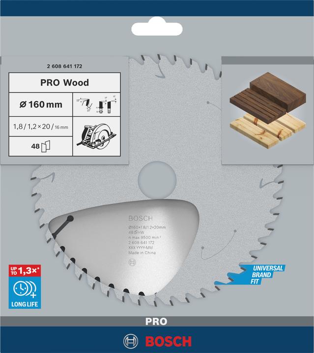 Produktbild Bosch Professional Zubehör PRO Wood Kreissägeblatt, 160 x 1.8 x 20 mm
