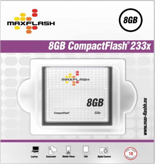 Memorysolution Carte mémoire flash MAXFLASH (8 Go, CF)