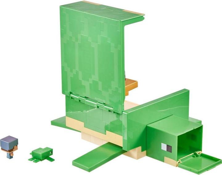 Actual product image Minecraft Transforming Turtle Hideout and Action Figures