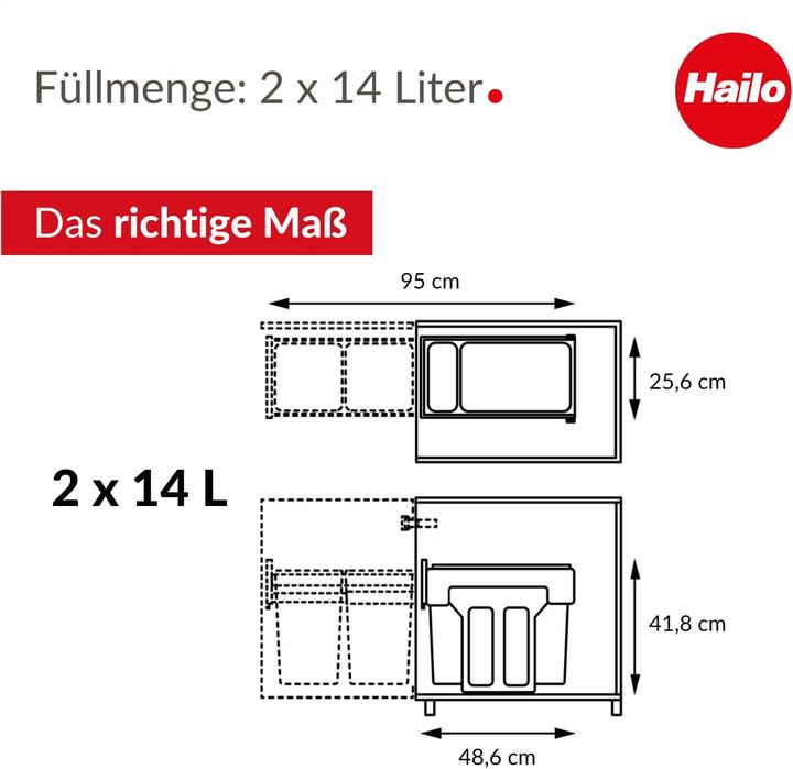 Produktbild Hailo EcoLine Design Duo L (14 l)