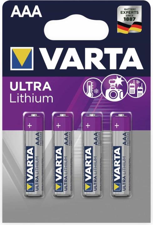 Varta ULTRA Lithium (4 Stk., AAA, 1100 mAh)